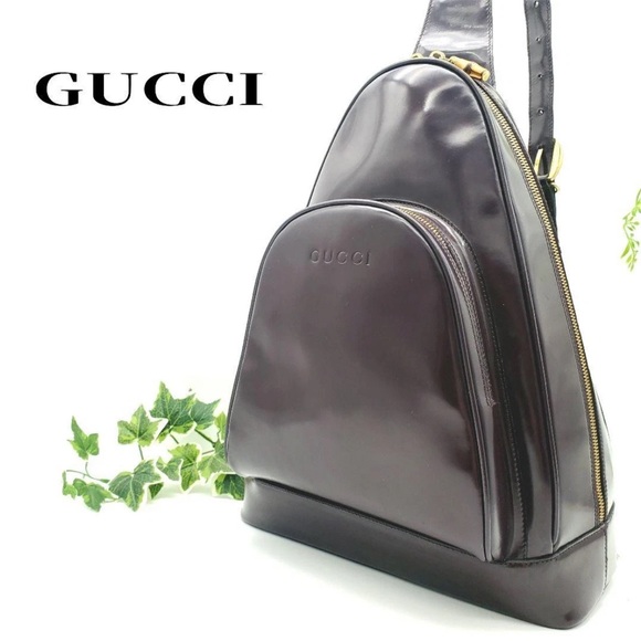 Gucci Other - Gucci Men's Dark Brown Leather Backpack